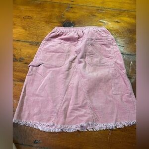 KULE pink skirt with fringe pockets soft corduroy feel size 6